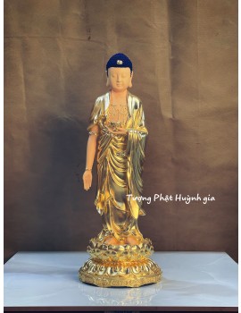 Tượng Phật ADIDA đứng mẫu theo Tịnh Tông - Size : 50cm - có sẵn vật liệu : Bột đá 