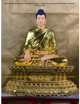 Tượng Phật  thích ca ,  ngồi đế kim cang Bản tinh chỉnh số 5 , size: 120cm , vật liệu : composite 