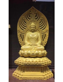 Tượng Phật Bổn Sư Thích Ca - gỗ chương
