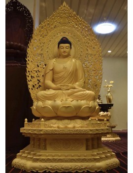Tượng Phật Adida - Gỗ Pơ Mu