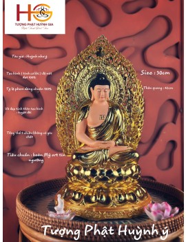 Tượng Phật ADIDA ngồi - Size : 30cm - có sẵn vật liệu : gỗ , đồng , composite , bột đá , xi măng