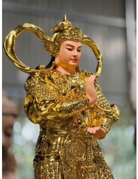 Tượng Tiêu Diện Và Hộ Pháp 1m - Chất Liệu : composite - Đồng - Gỗ