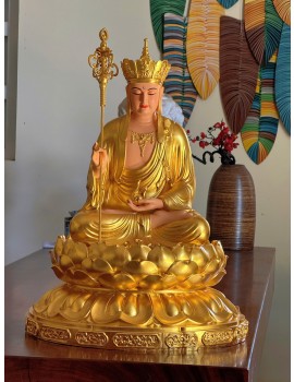 Tượng Địa Tạng vương bồ tát ngồi - 30cm - 50cm -70cm -1m -1,5m ...Chất Liệu : composite - Đồng - Gỗ