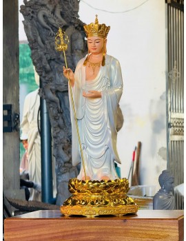 Tượng Địa Tạng vương bồ tát đứng : 50cm - 70cm - 1m - 120cm - 160cm... Chất Liệu : gỗ , đồng , bột đ