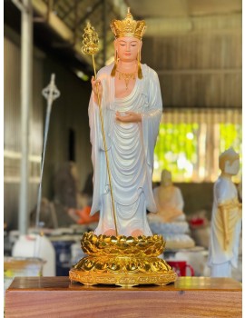Tượng Địa Tạng vương bồ tát đứng : 50cm - 70cm - 1m - 120cm - 160cm... Chất Liệu : gỗ , đồng , bột đ