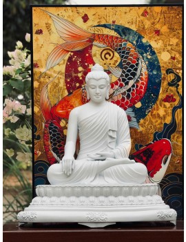 Tượng Phật Bổn Sư Thích Ca Nam Tông Ấn Xúc Địa ! Size : 52cm