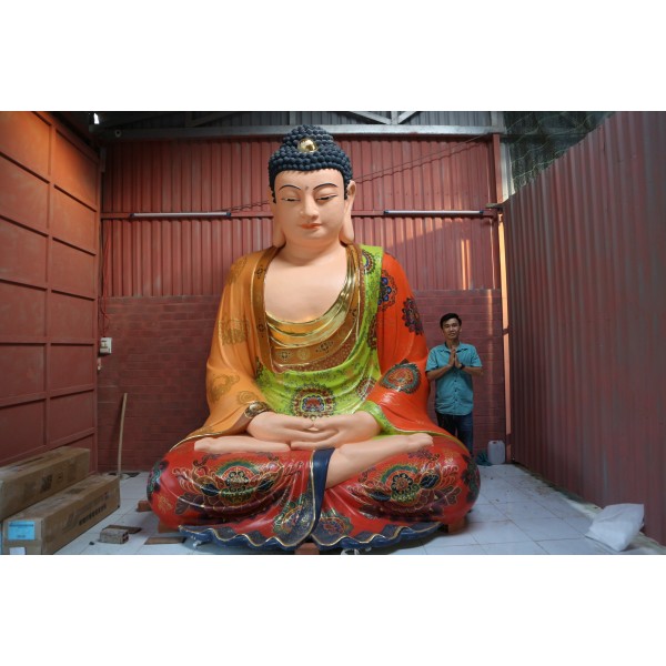 Tượng Phật Bổn Sư Thích Ca - 5m - Chất liệu : composite - Dát vàng cao cấp