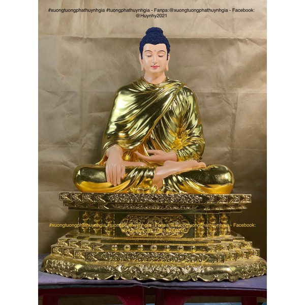 Tượng Phật  thích ca ,  ngồi đế kim cang Bản tinh chỉnh số 5 , size: 120cm , vật liệu : composite 