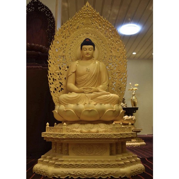 Tượng Phật Adida - Gỗ Pơ Mu