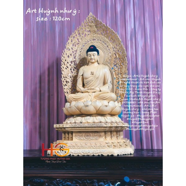 Tượng Phật ADIDA ngồi - Size : 120cm - có sẵn vật liệu : gỗ , đồng , composite , bột đá , xi măng