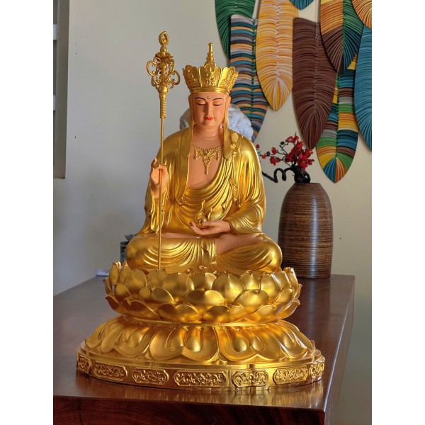 Tượng Địa Tạng vương bồ tát ngồi - 30cm - 50cm -70cm -1m -1,5m ...Chất Liệu : composite - Đồng - Gỗ