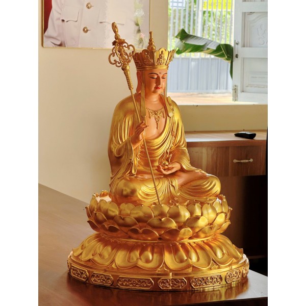 Tượng Địa Tạng vương bồ tát ngồi - 30cm - 50cm -70cm -1m -1,5m ...Chất Liệu : composite - Đồng - Gỗ