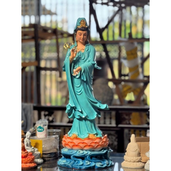 Tượng Phật Quan Âm Bồ Tát đứng , kích thước : 50cm, 70cm, 100cm,120cm,,160cm.... - vật liệu :composi