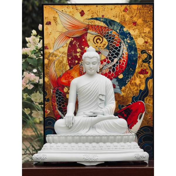 Tượng Phật Bổn Sư Thích Ca Nam Tông Ấn Xúc Địa ! Size : 52cm