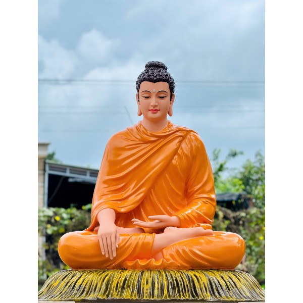 Tượng Phật Thích Ca | Ấn Tay : Xúc Địa , kích thước : 80cm